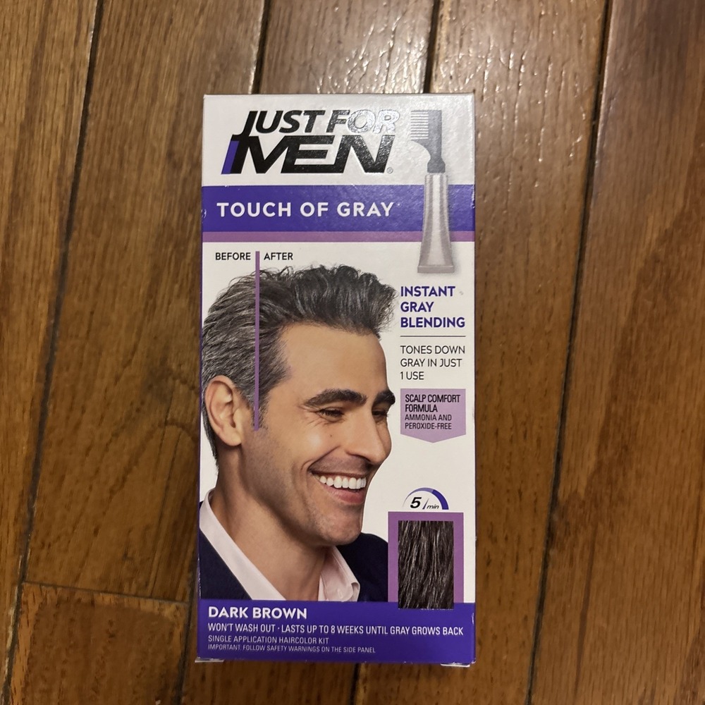 Just For Men Hair Color Touch of Gray Hair Dye Shade T 45 Dark Brown